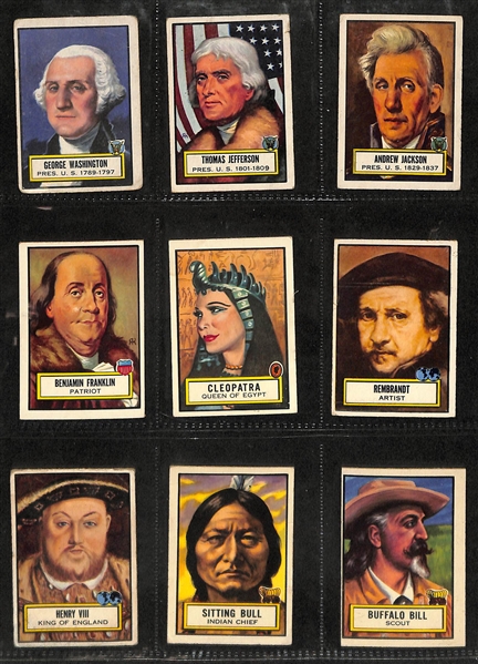 1952 Topps Look 'n See Partial Set (123 of 135 Cards) w. Rembrandt